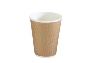Doublewall Kaffebeger 400ml Wave Brun