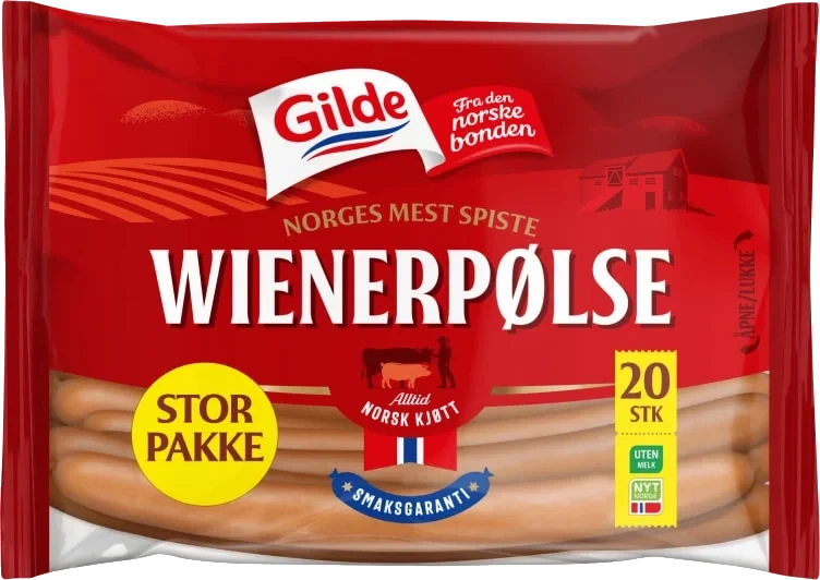 Wienerpølse 1,3kg Pk