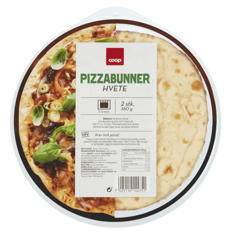 Coop Pizzabunner 2stk a 180g