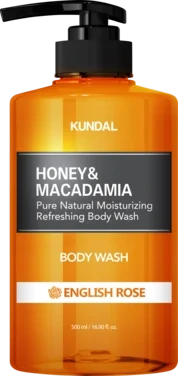 Honey & Macadamia Pure Body Wash English Rose