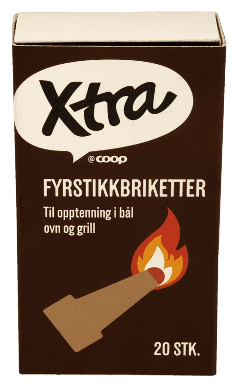 Fyrstikkbriketter 20stk X-tra
