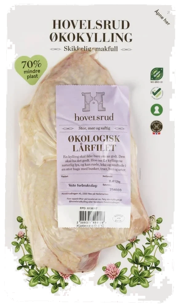 Økologisk lårfilet av kylling