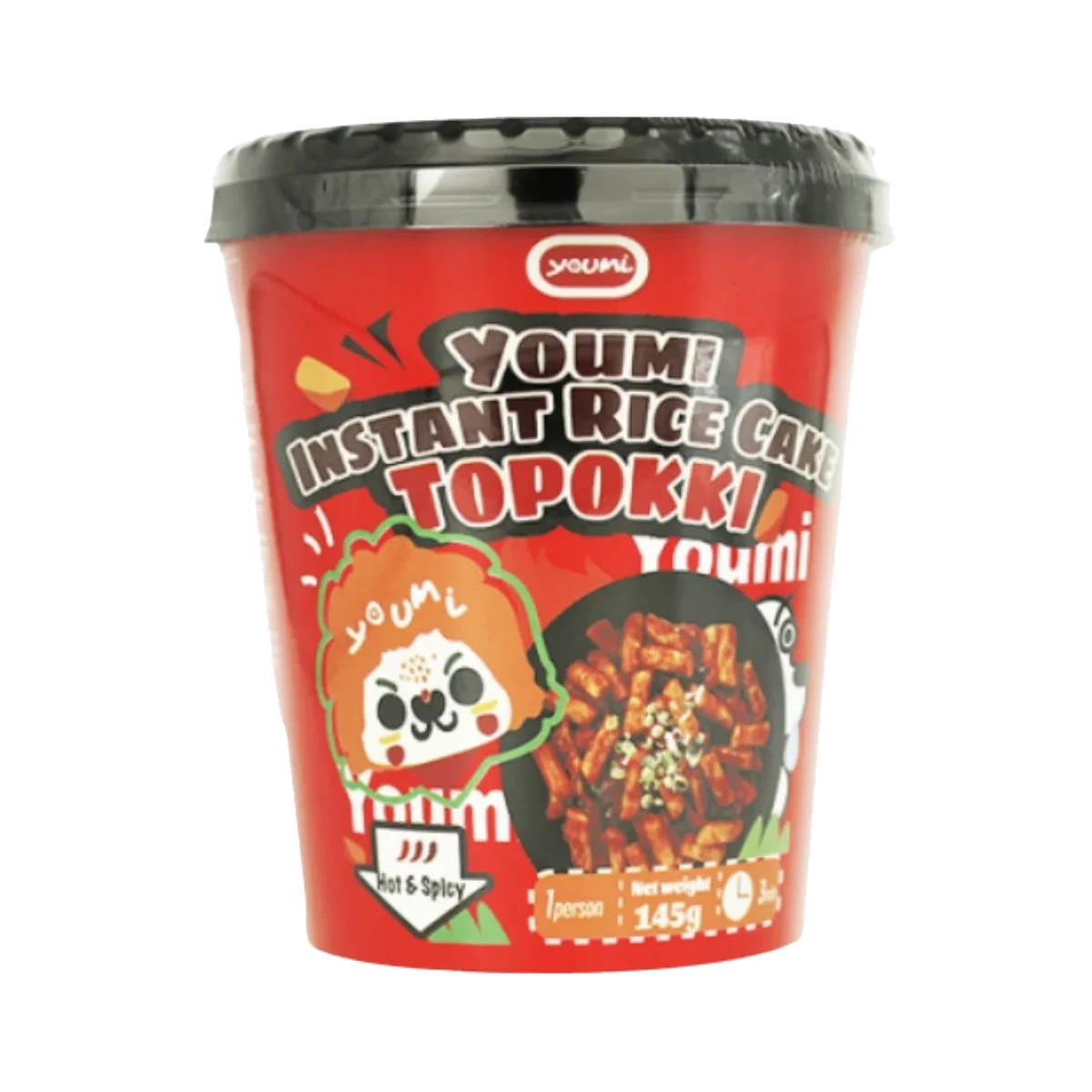 Youmi Instant Rice Cake Topokki Hot Cup 145 g DATOVARE