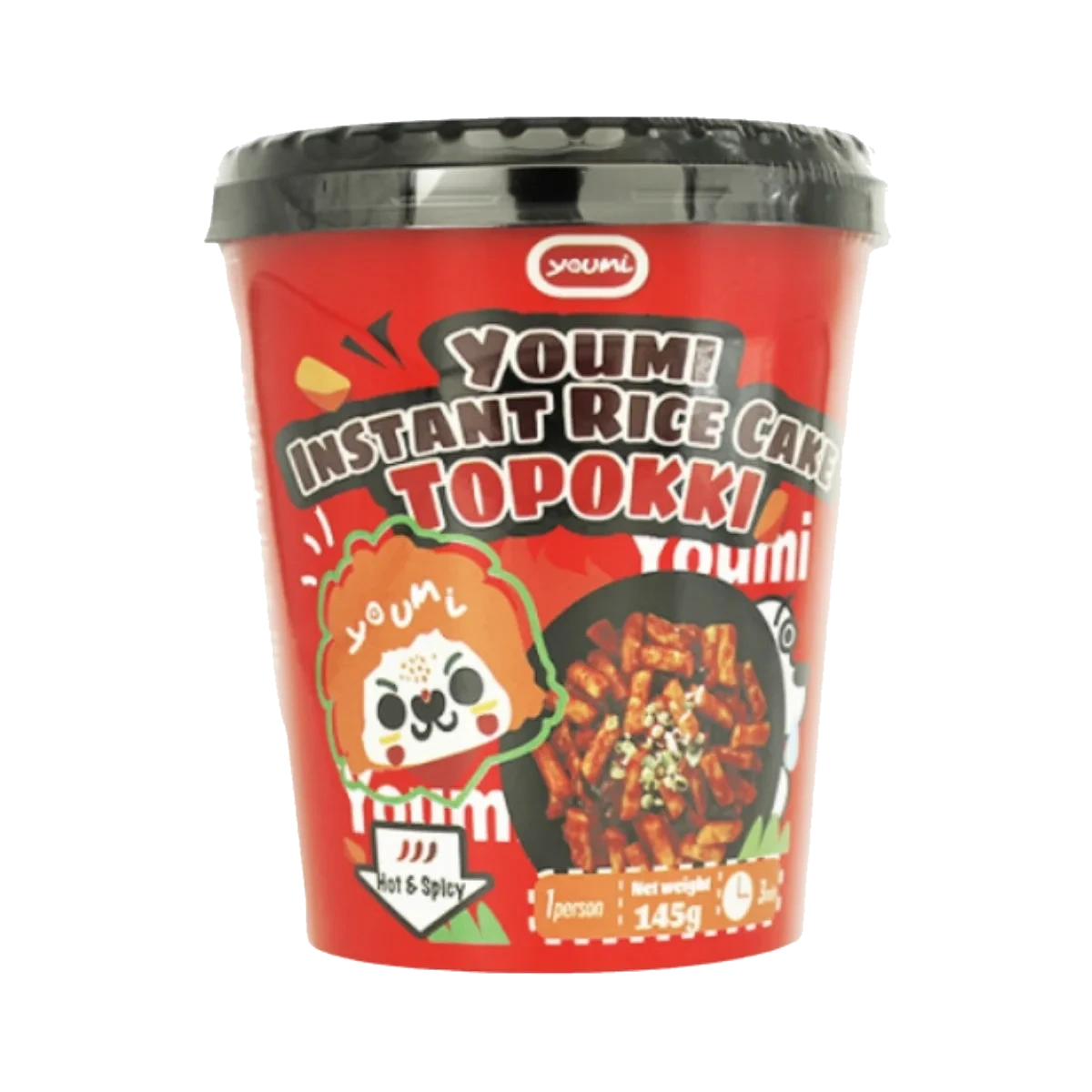 Youmi Instant Rice Cake Topokki Hot Cup 145 g DATOVARE