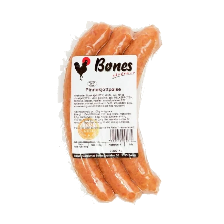Pinnekjøttpølse 300g Bønes Gårdsmat