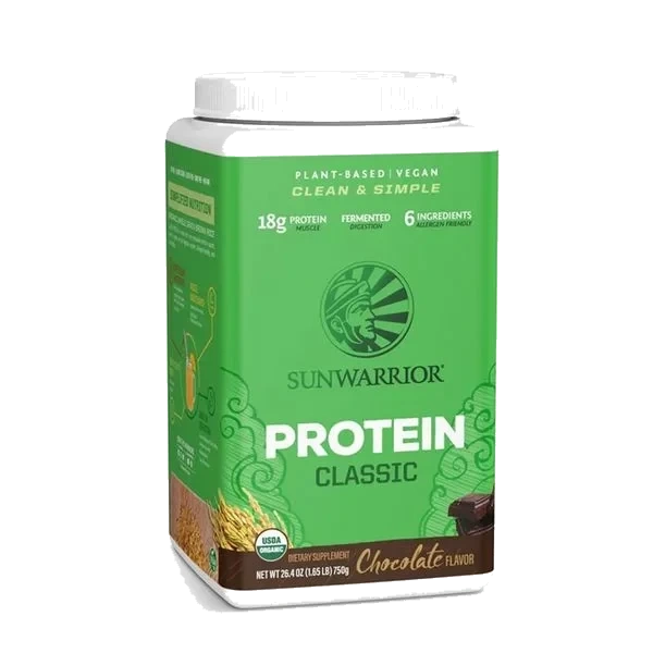Sunwarrior classic chocolate proteinpulver 750 g