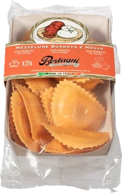 Mezzelune m/burrata og Nduja 250g Bertagni