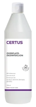 Certus Overflatedesinfeksjon 85% 720ml
