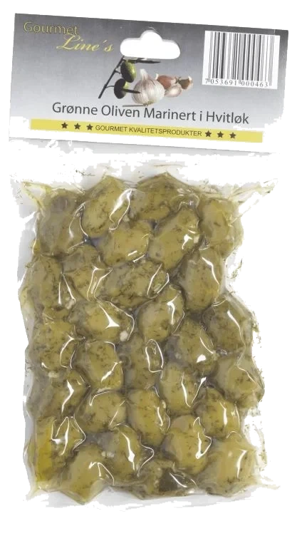 Oliven Grønn m/Sten m/Sitron 250g Gourmet Line's