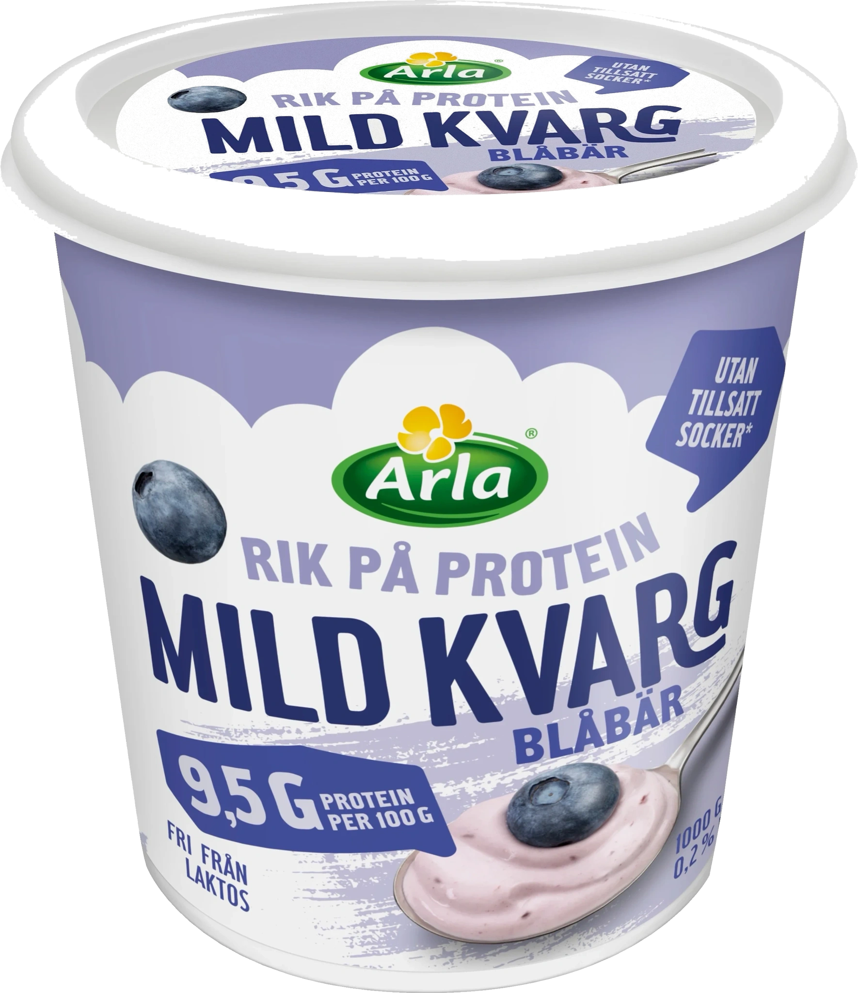 Mild kvarg blåbär 0.2% 1000 g