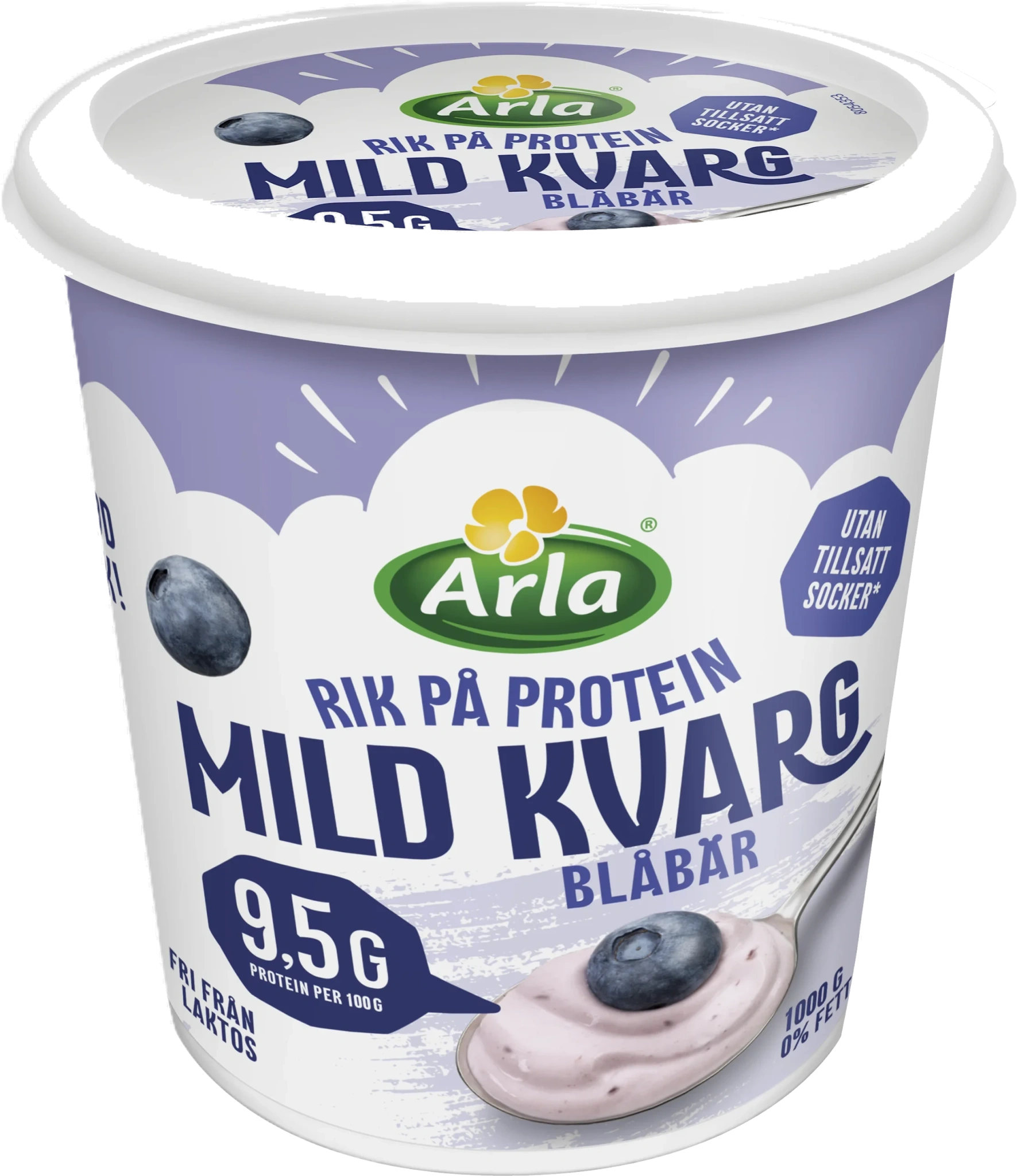 Mild kvarg blåbär 0.2% 1000 g