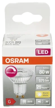 Lyspære Led Spot Par16 80 Dim Gu10 Osram