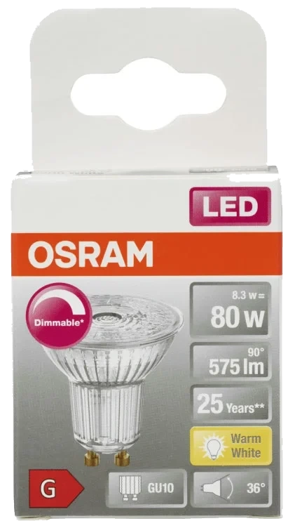Lyspære Led Spot Par16 80 Dim Gu10 Osram