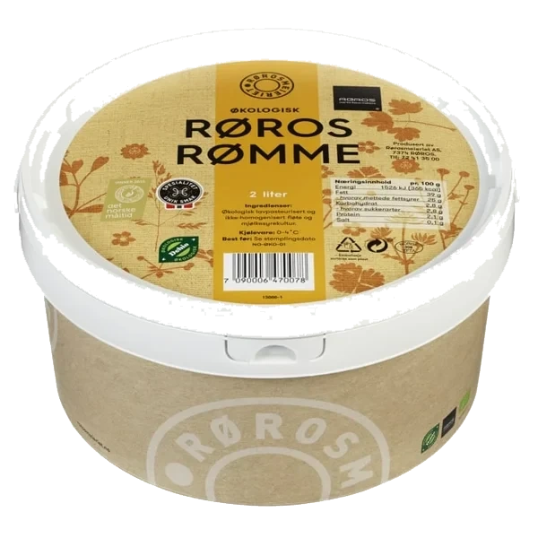 Røros Rømme Økologisk 2kg Spann