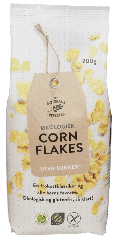 Det Glutenfrie Verksted Cornflakes u/Sukker 200g