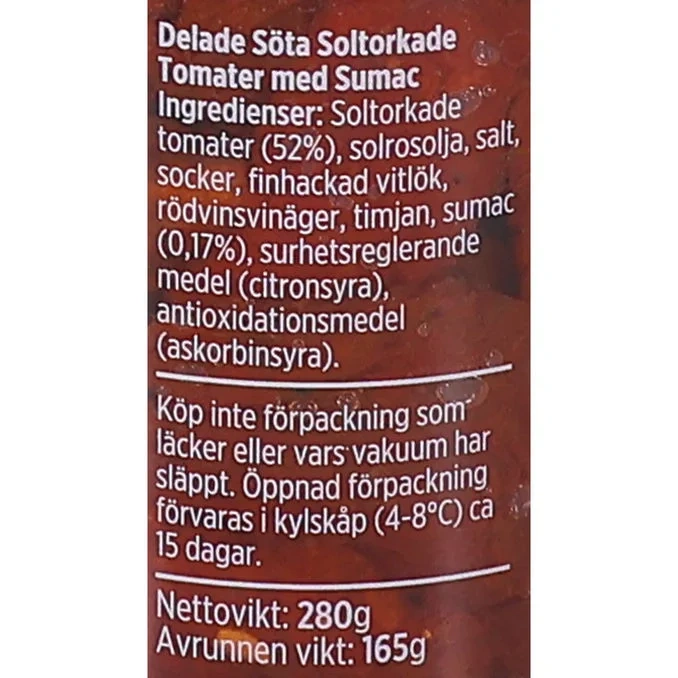 Soltorkade Tomat Sumac