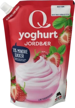Q Yoghurt Jordbær 800g