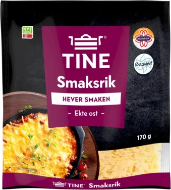 Ekte Revet Ost Smaksrik 170g Tine