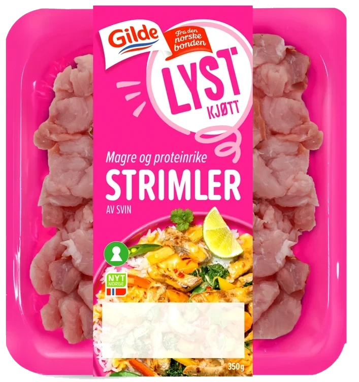 Svinekjøtt Strimlet 350g Gilde
