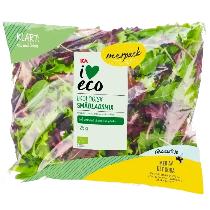 Småbladsmix Storpack Ekologisk 125g ICA I love eco Klass 1