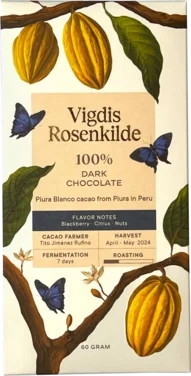 100% Piura Dark Chocolate Vigdis Rosenkilde