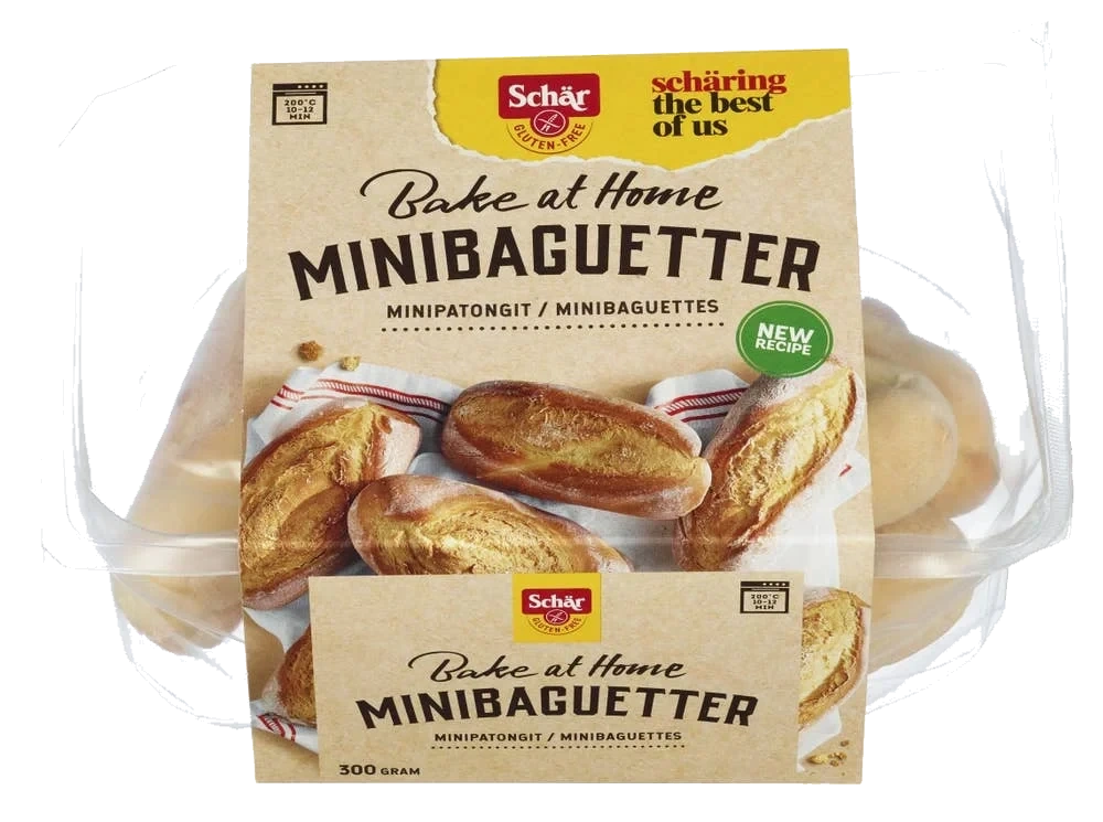 Glutenfrie minibaguetter
