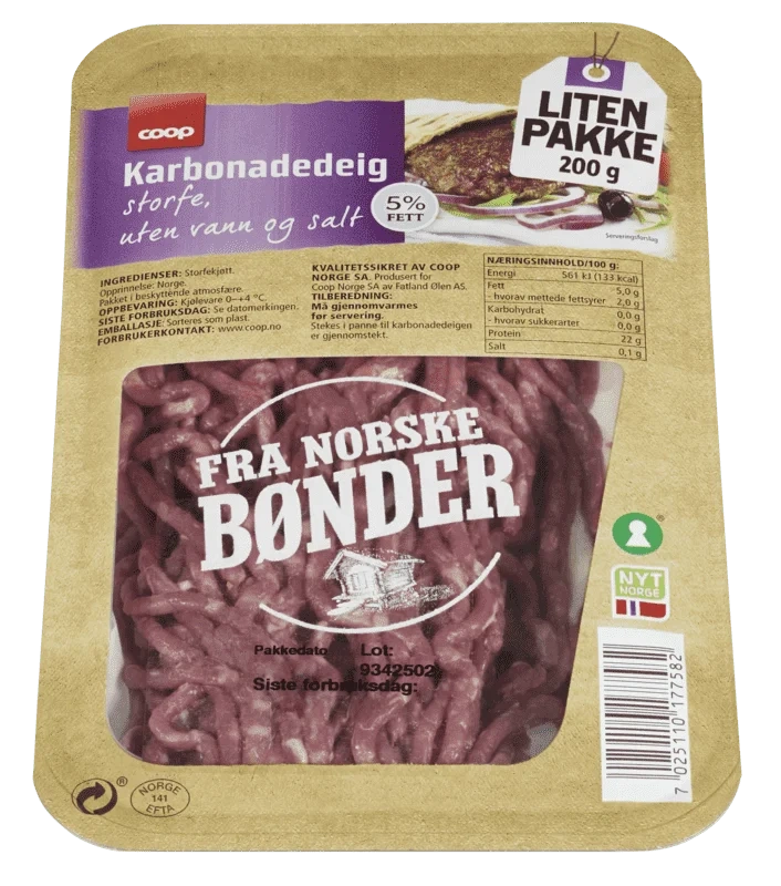Coop Karbonadedeig 200g