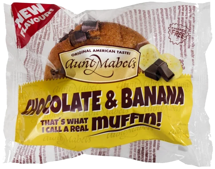 Muffins Choco&Banan 95g Aunt Mabels