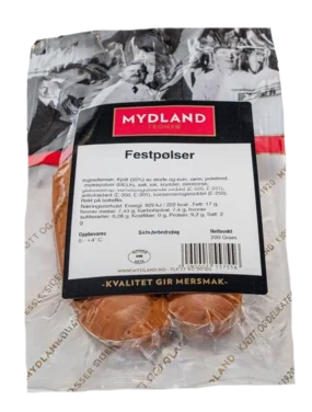 Festpølser 200g 2pk Mydland