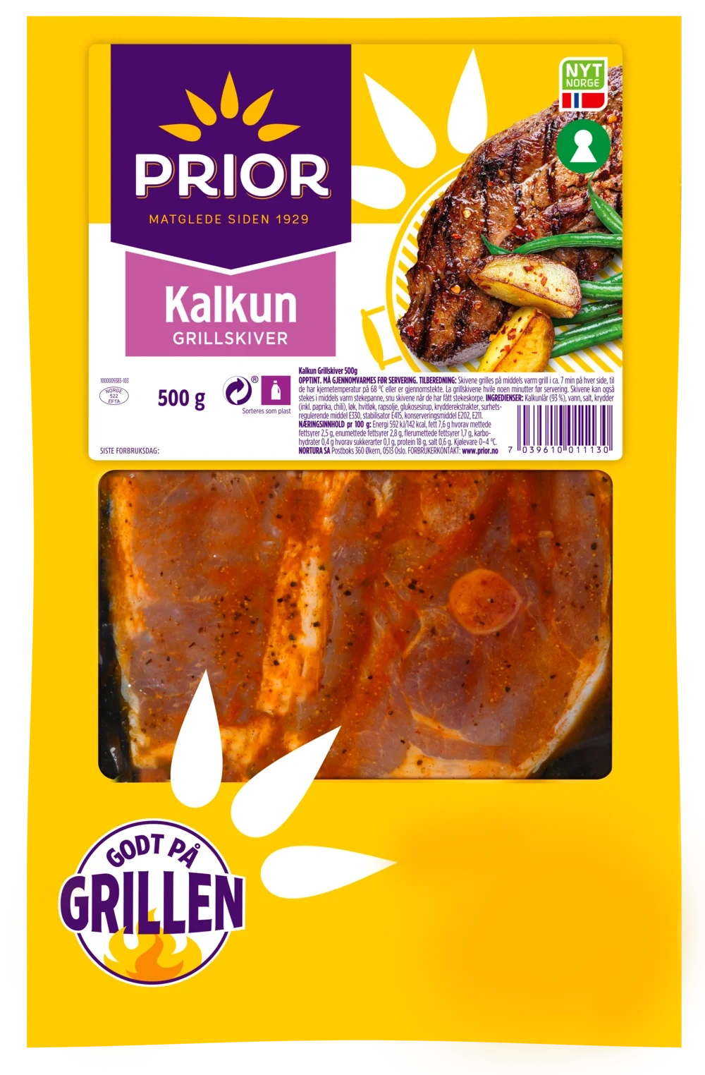 Grillskiver av Kalkun 500g