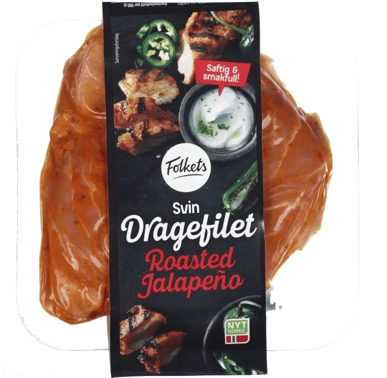 Svin Dragefilet Jalapeno 250g Folkets