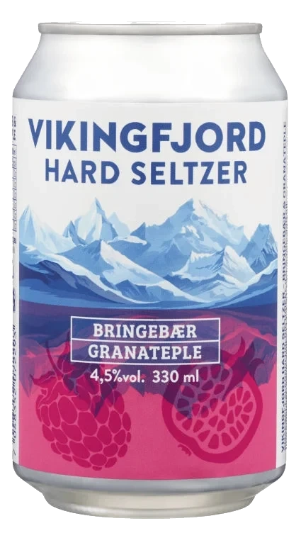 Vikingfjord Hard Seltzer Rasp.Pomegr.0,33l boks
