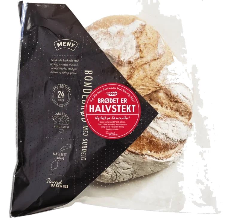 Bondebrød Surdeig Halvstekt