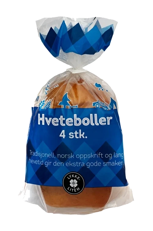 KLØVER HVETEBOLLER 300 g 4 pk