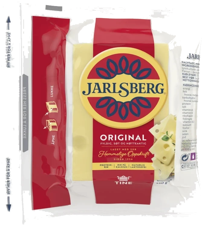 Jarlsberg Skorpefri 450g Tine