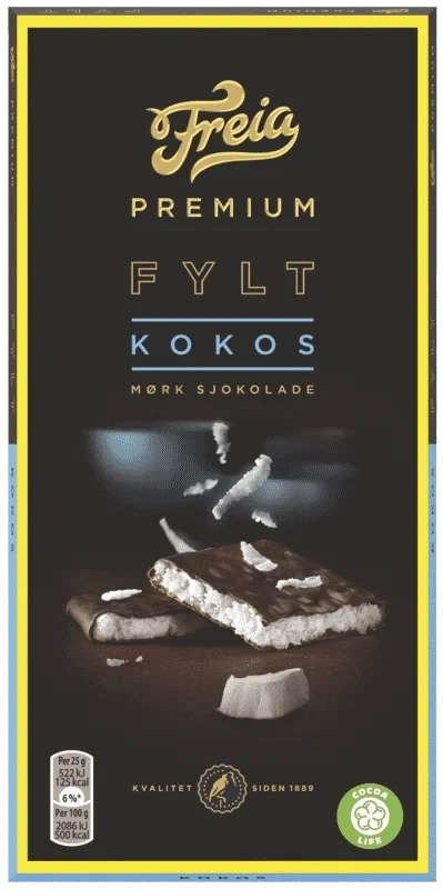 Freia Premium Fylt Kokos 150g