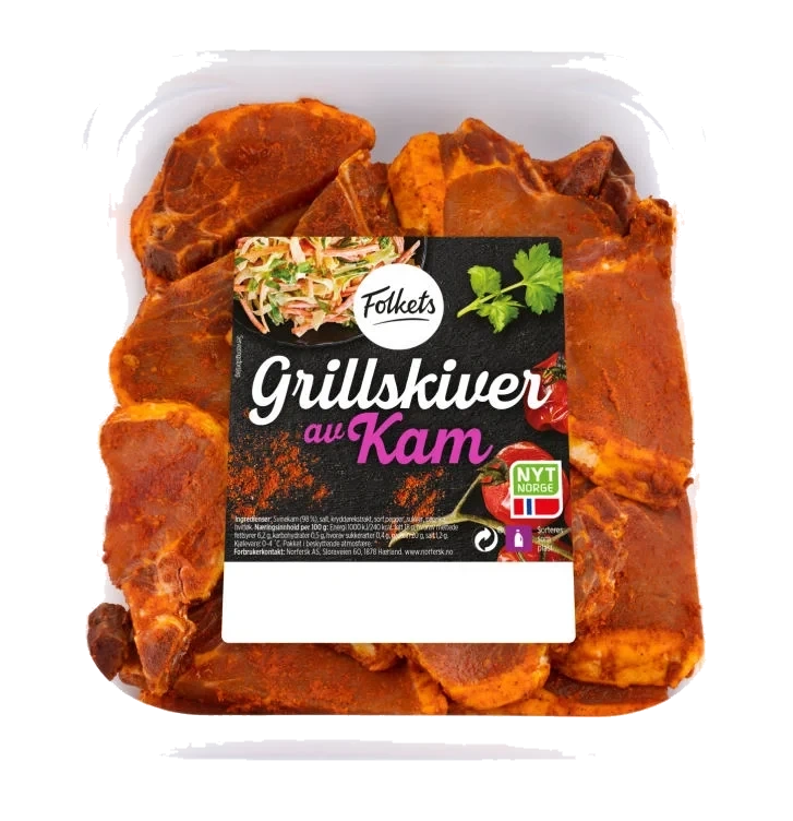 Svin Grillskiver Av Kam Krydret Ca1,5kg Folkets