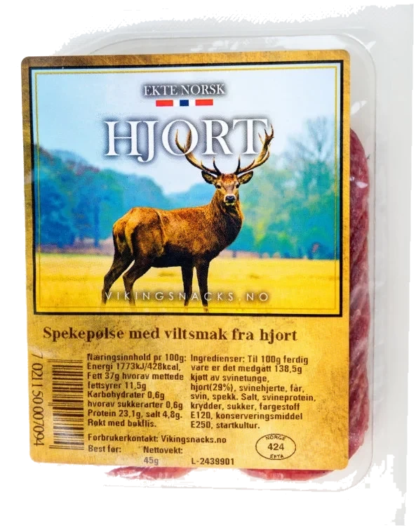 Hjortepølse 45g Vikingsnacks