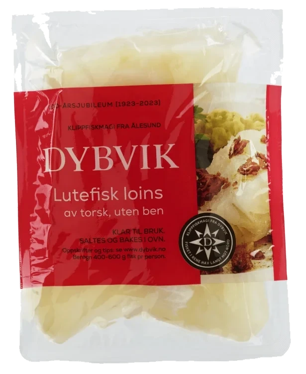 Lutefisk Loins u/Skinn&Ben Ca450g Dybvik