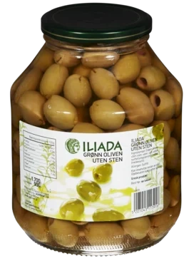 Grønne Oliven u/Sten 1.7kg Iliada