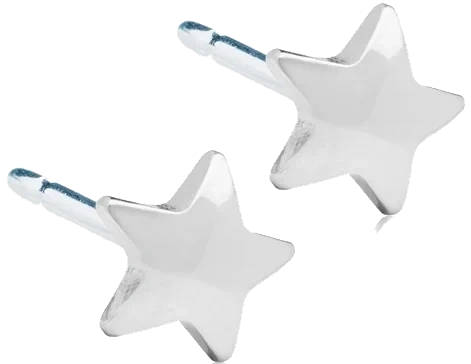 Blomdahl Silver Titanium Star