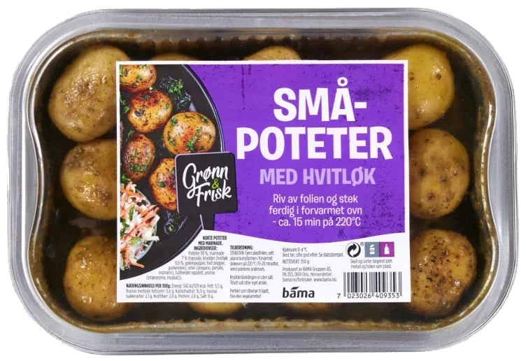 Småpoteter m/Hvitløk 350g Grønn&Frisk