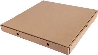 Pizzaeske brun m/hvit innside, 31x31cm, 50 stk