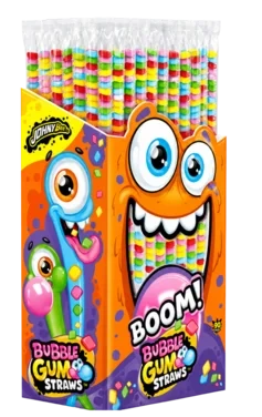 Johny Bee Bubblegum Straws 12g
