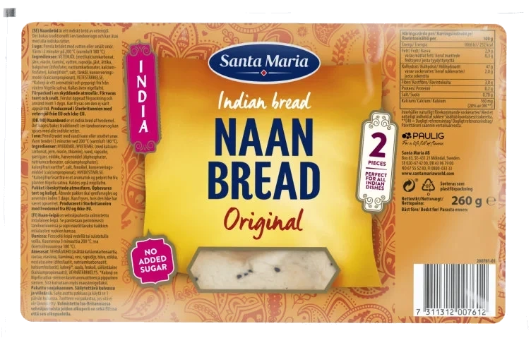 Naan Brød Original 260g Santa Maria