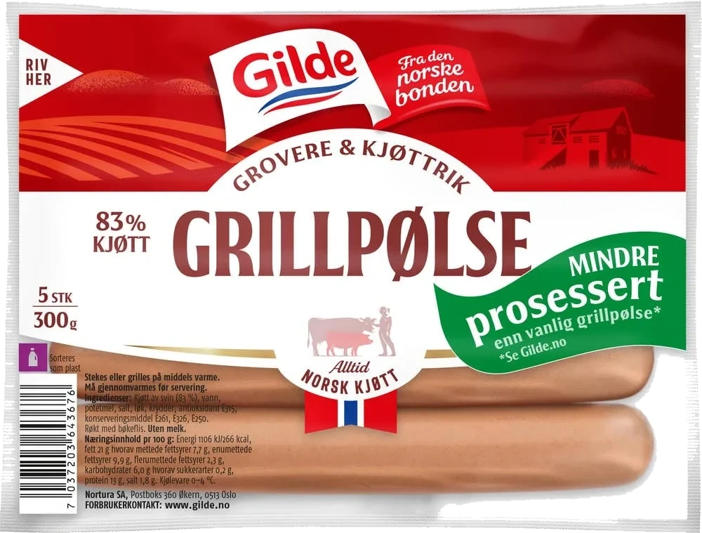 Grovere grillpølser