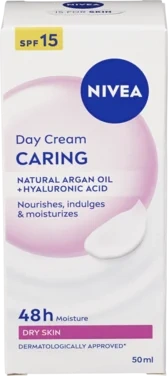 Nivea Day Cream Caring Dry Skin Spf15, 50ml