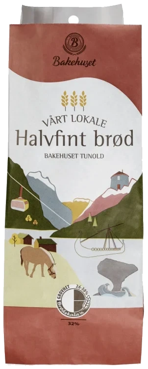 Halvfint Brød 750g Tunold