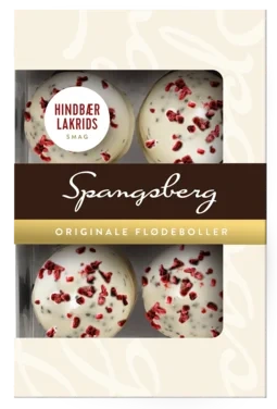 Flødeboller Hindbær Lakrids 124g Spangsberg
