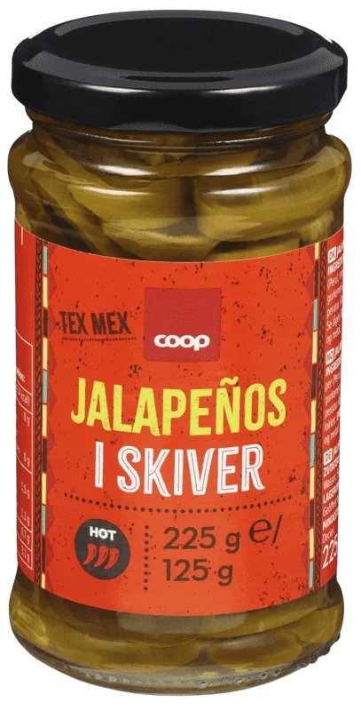 Coop Tex Mex Jalapeños i skiver 225g
